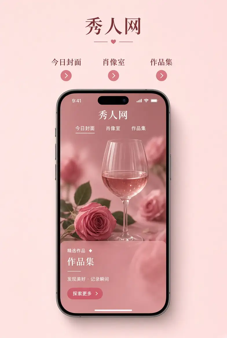 秀人网APP移动阅读画面
